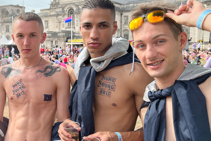MENTAL FUCK-FRENZY AT CARDIFF PRIDE with Gorgeous cocky Welsh FREAL life kick boxer &#x1F94A;