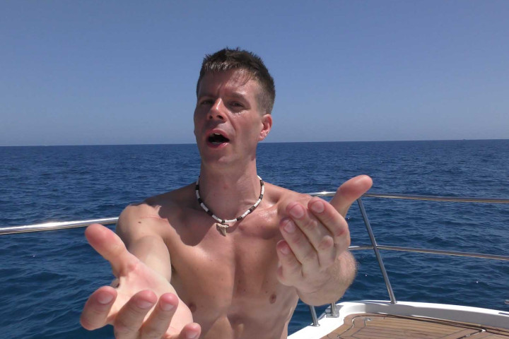Adorable 19yr Beautiful Boy on the boat 🚤 Spainish 🇪🇸 lad finger Luvs it RAW