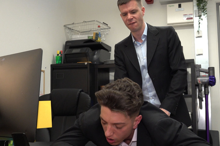 Hot &#128293; suited up &#128084; Office boy fucked HARD n left spunky